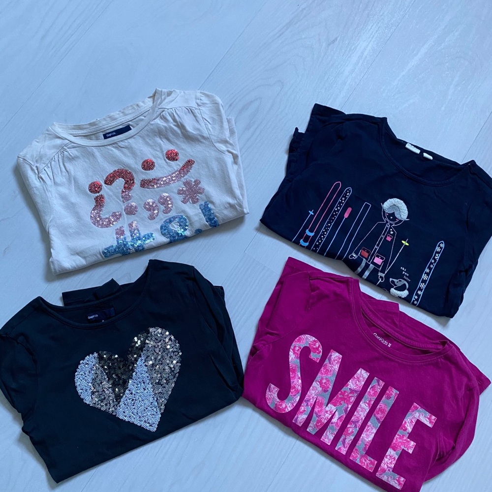 Girls GAP size 8 LS Tops   EUC